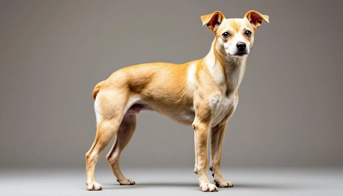 A small breed dog is depicted at its ideal weight, showcasing a healthy body condition with a well-defined waist and visible ribs, indicating proper nutrition. This image emphasizes the importance of a balanced diet for small breed dogs to maintain their health and vitality.