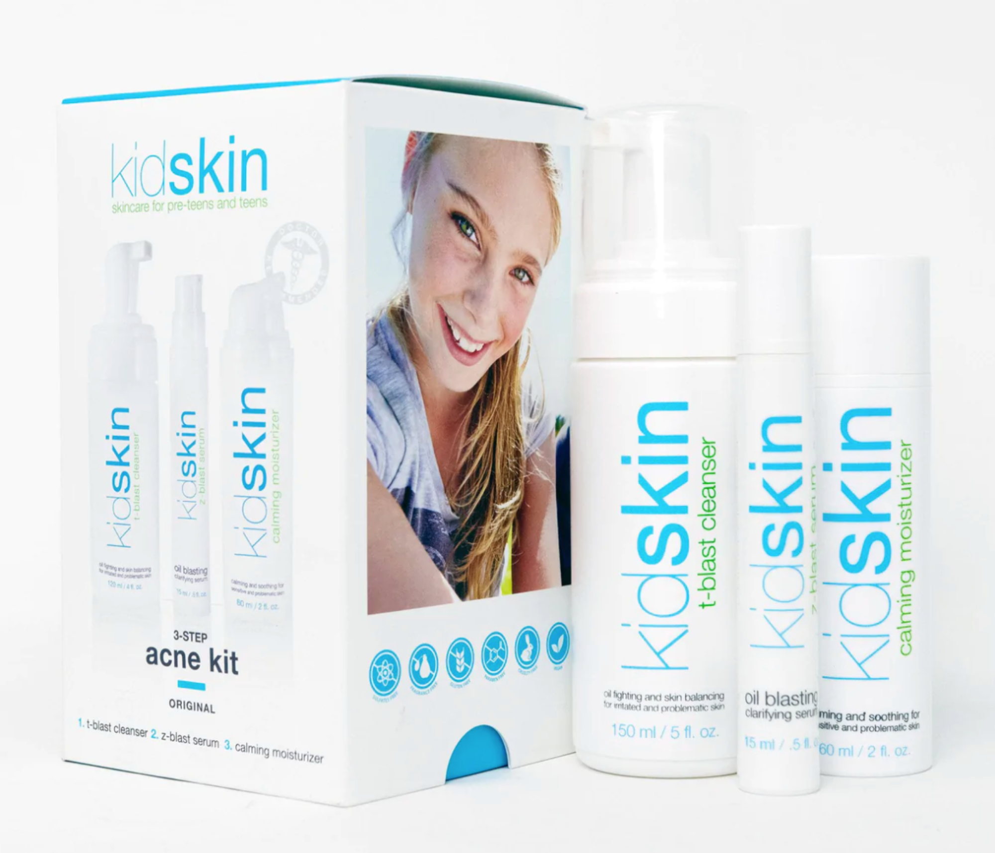 kidskin acne skincare kit for kids