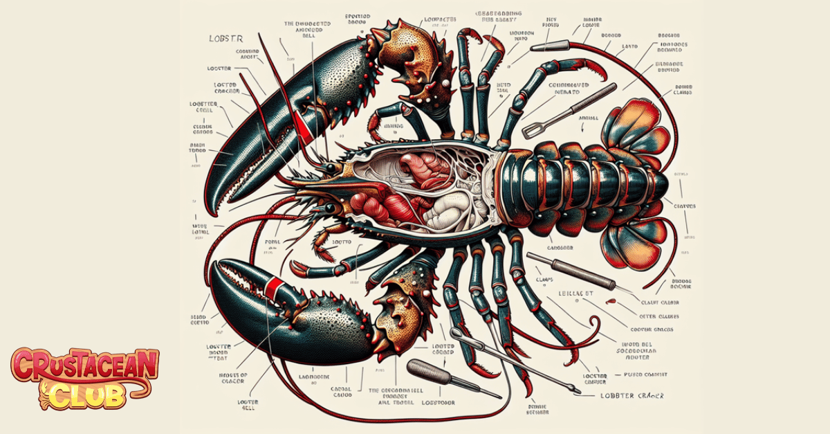 Illustration of lobster anatomy