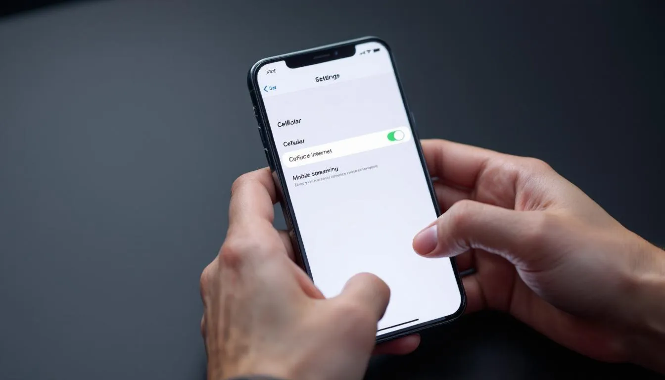 Configuration Internet pour le streaming mobile sur votre iPhone.