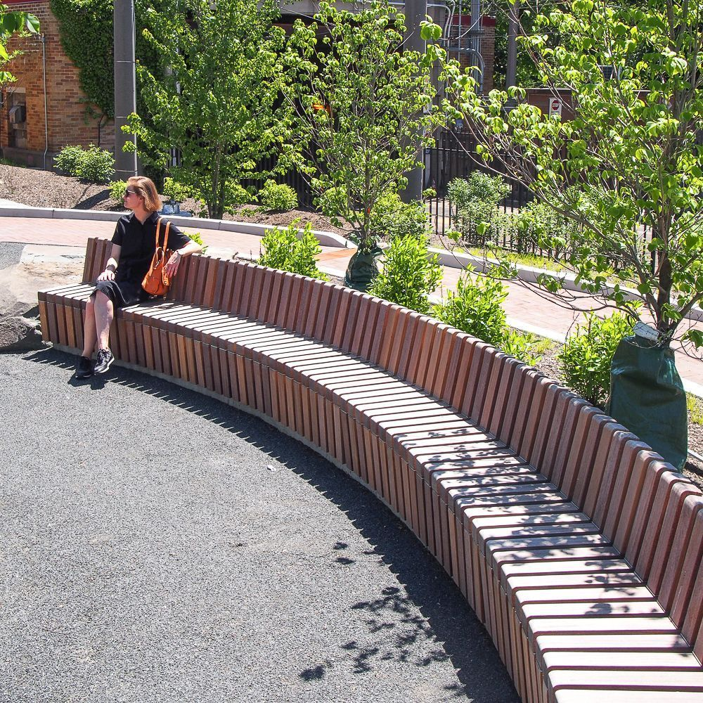 Curved bench