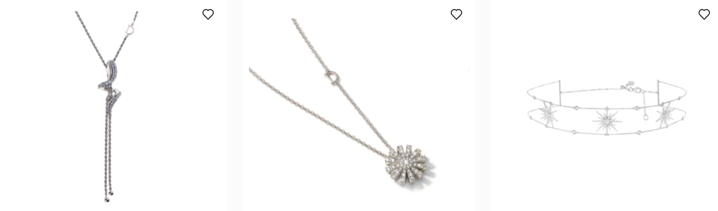Diamond necklaces at the Damas Jewellery website
