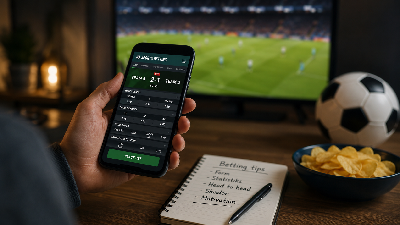 Betting tips och live odds på fotboll via mobil med dagens bästa speltips, 1x2 tipset och analyser inför matchstart 19 00