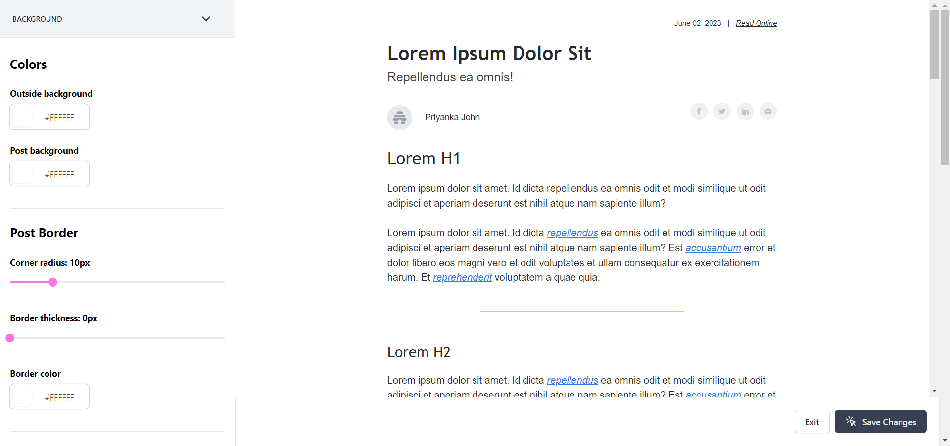 Customizable newsletter templates by Beehiiv