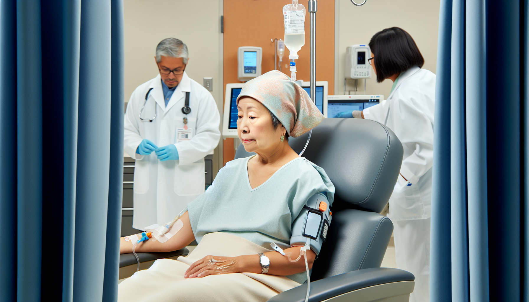 A photo of a chemotherapy session