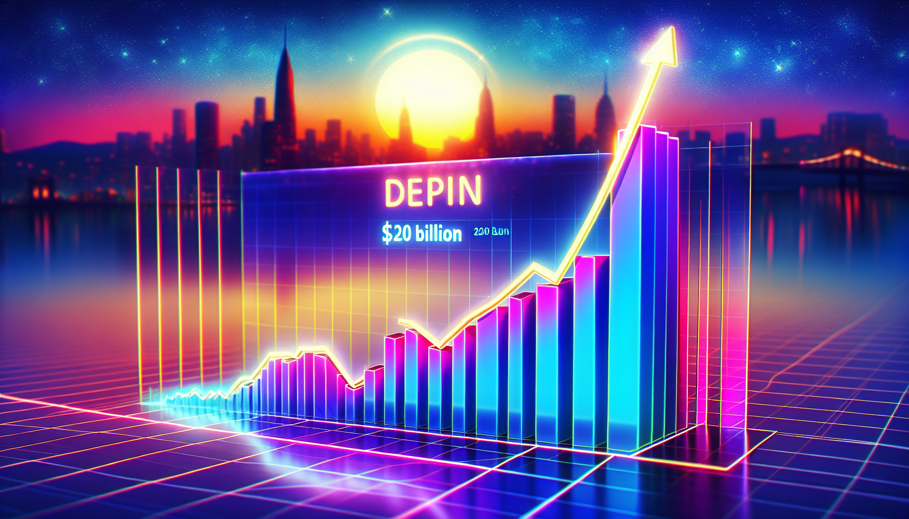 Graph showing the growth of DePIN market capitalization surpassing $20 billion