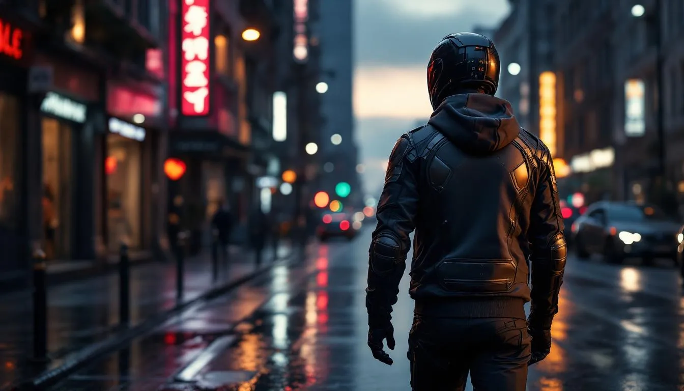 A motorcycle armoured hoodie providing superior protection.