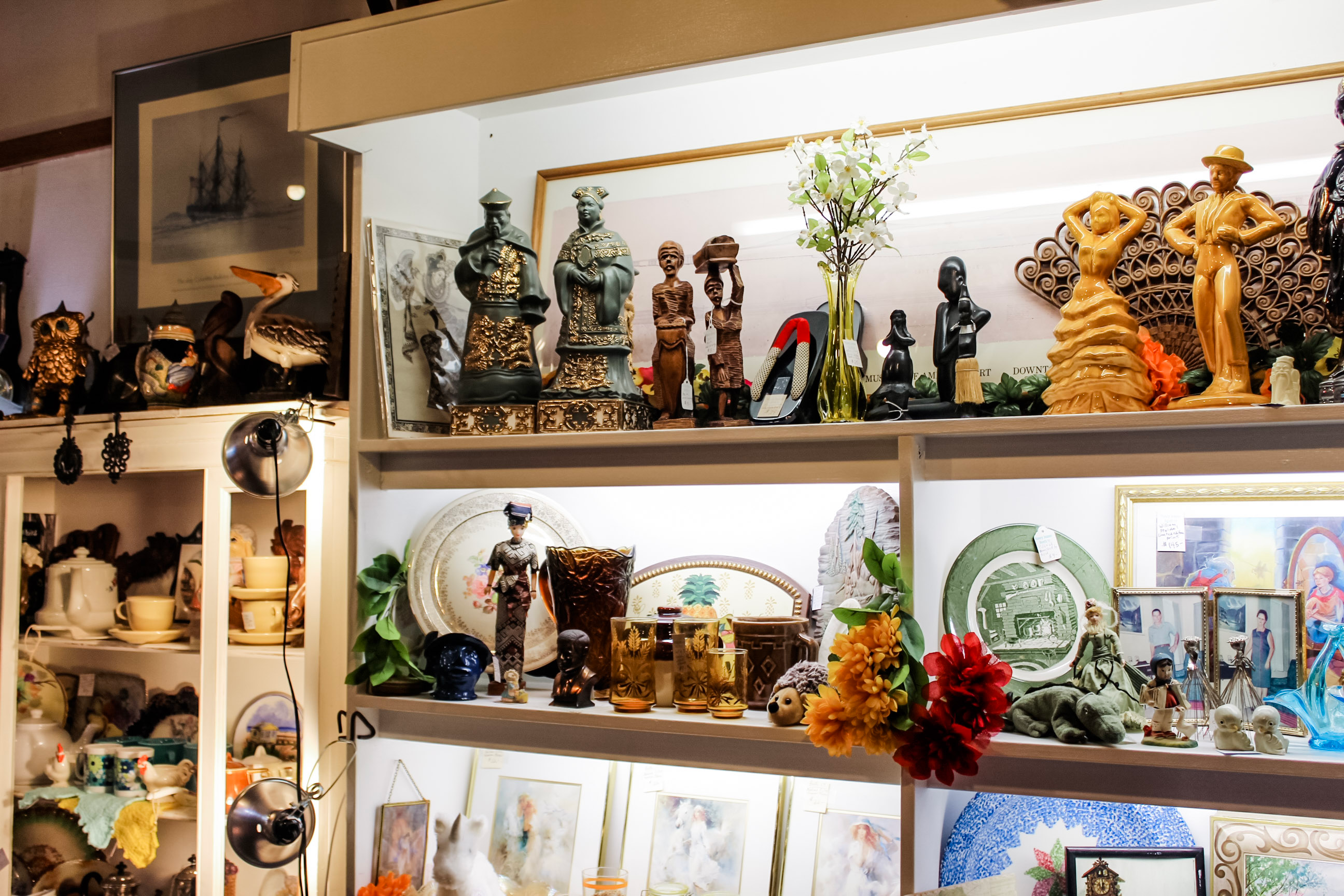 Antiques for sale in Astoria, Oregon.