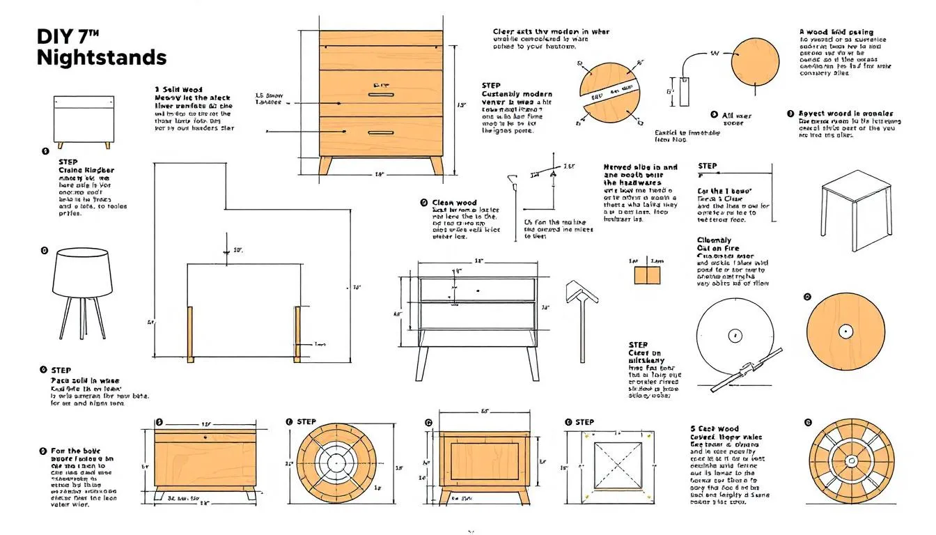 Creative customization ideas for a DIY nightstand.