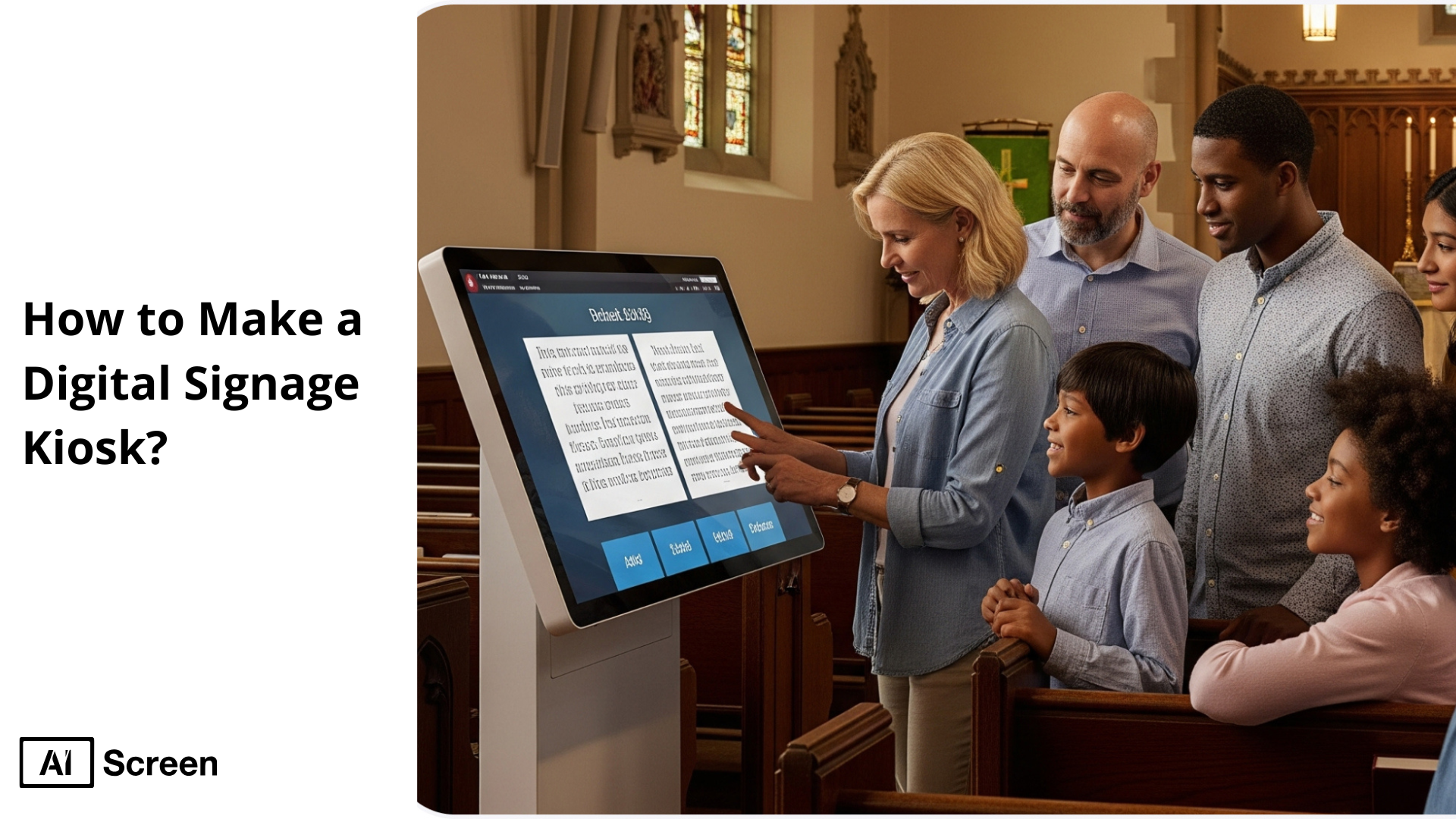make a digital signage kiosk for interactive displays