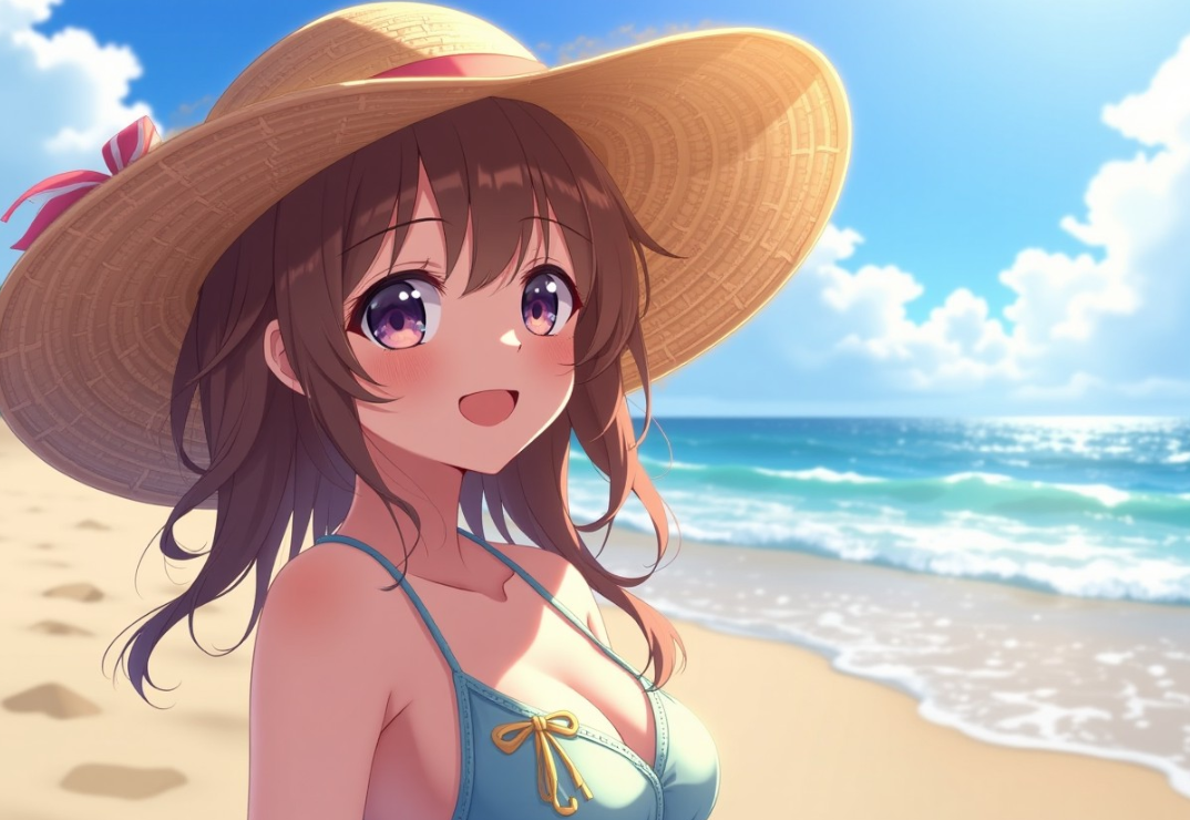 Anime Art AI Generator Beach