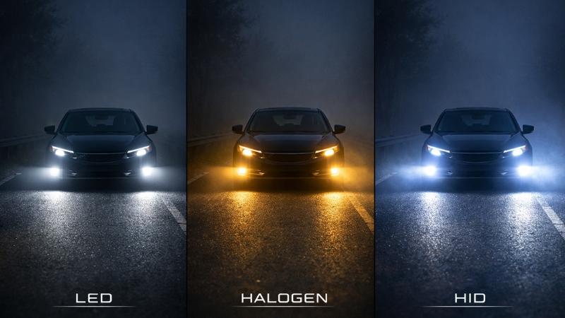 Comparison of LED vs HID vs Halogen fog light