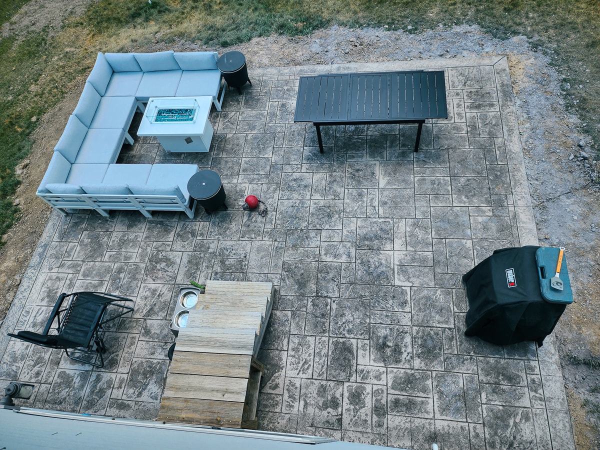 Be sure to lay out your cooking area as well as a place for family meals.