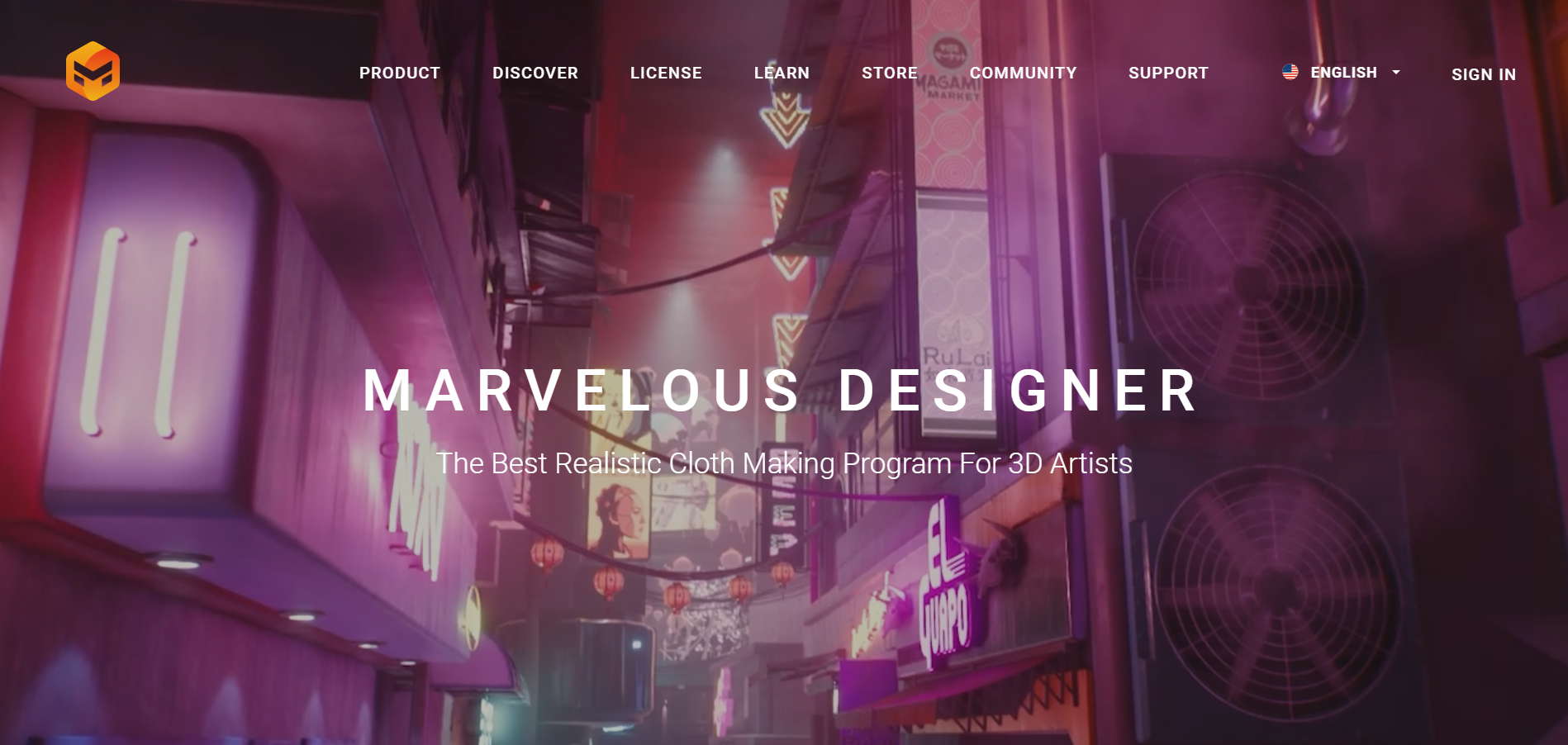 Marvelous Designer main page