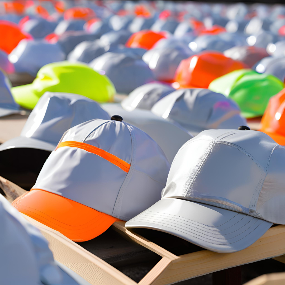 High visibility reflective caps - hi viz - of the and safety - headwear - 6 panel - is made