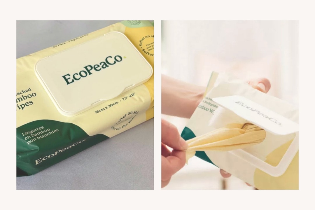 Fragrance-Free, Hypoallergenic Bamboo Wipes eco pea