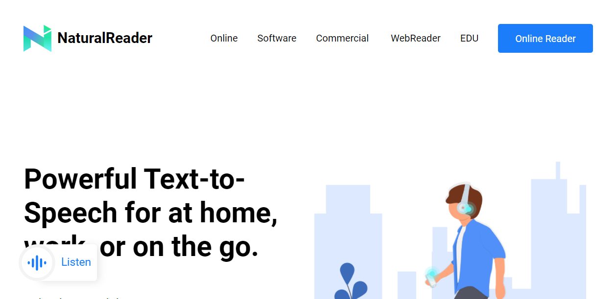 Natural Reader main page