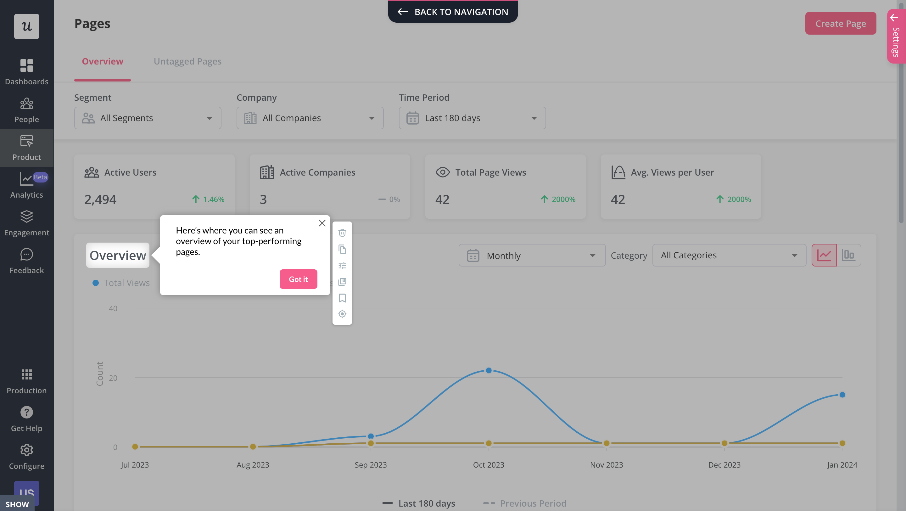Creating tooltips for new user onboarding with Userpilot.