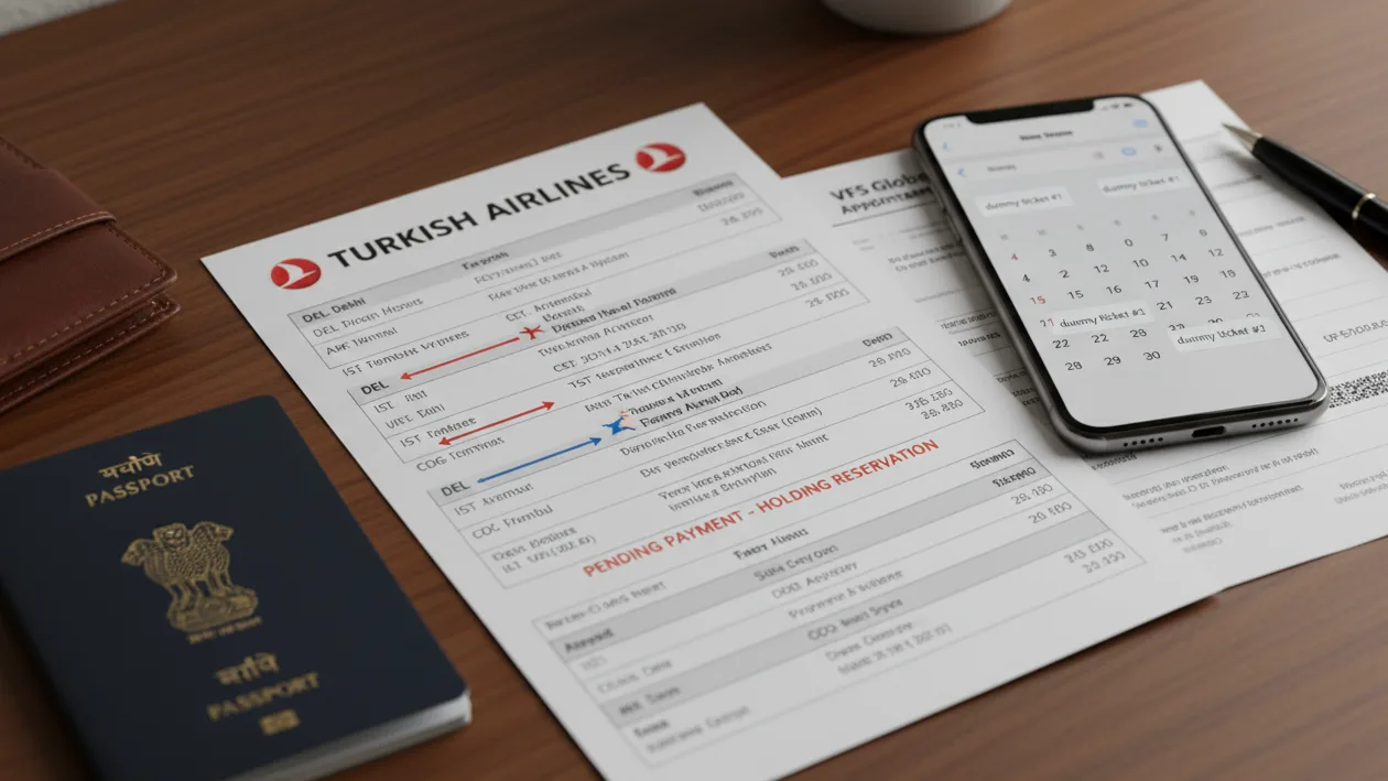 Routes for obtaining a Turkish Airlines dummy ticket from major Indian cities