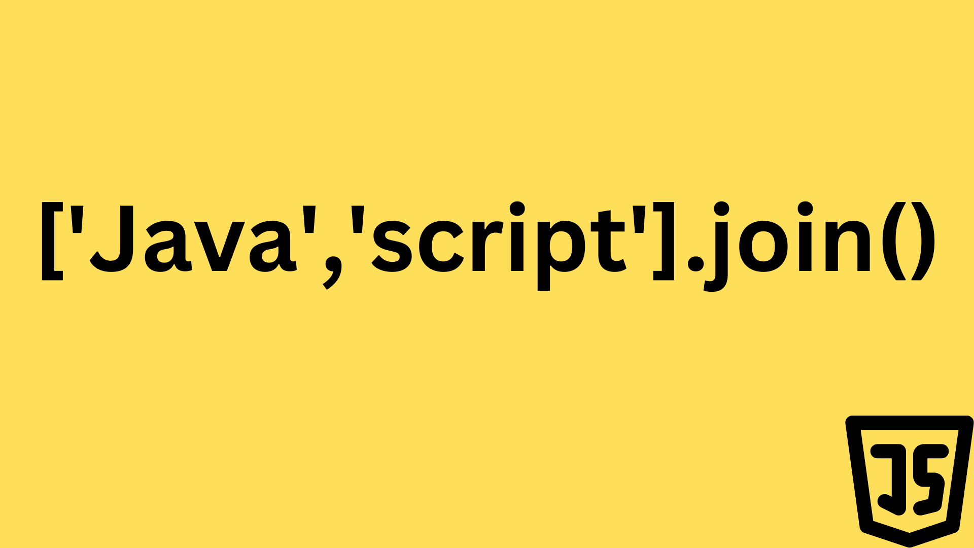 Javascript Join ()
