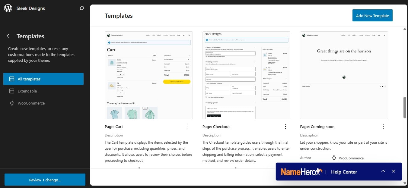 Customizing templates in WordPress