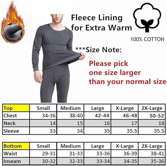 A person wearing organic cotton long underwear in cold temperatures