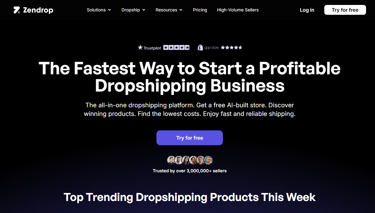 find suppliers and improve your shopify stores with zendrop