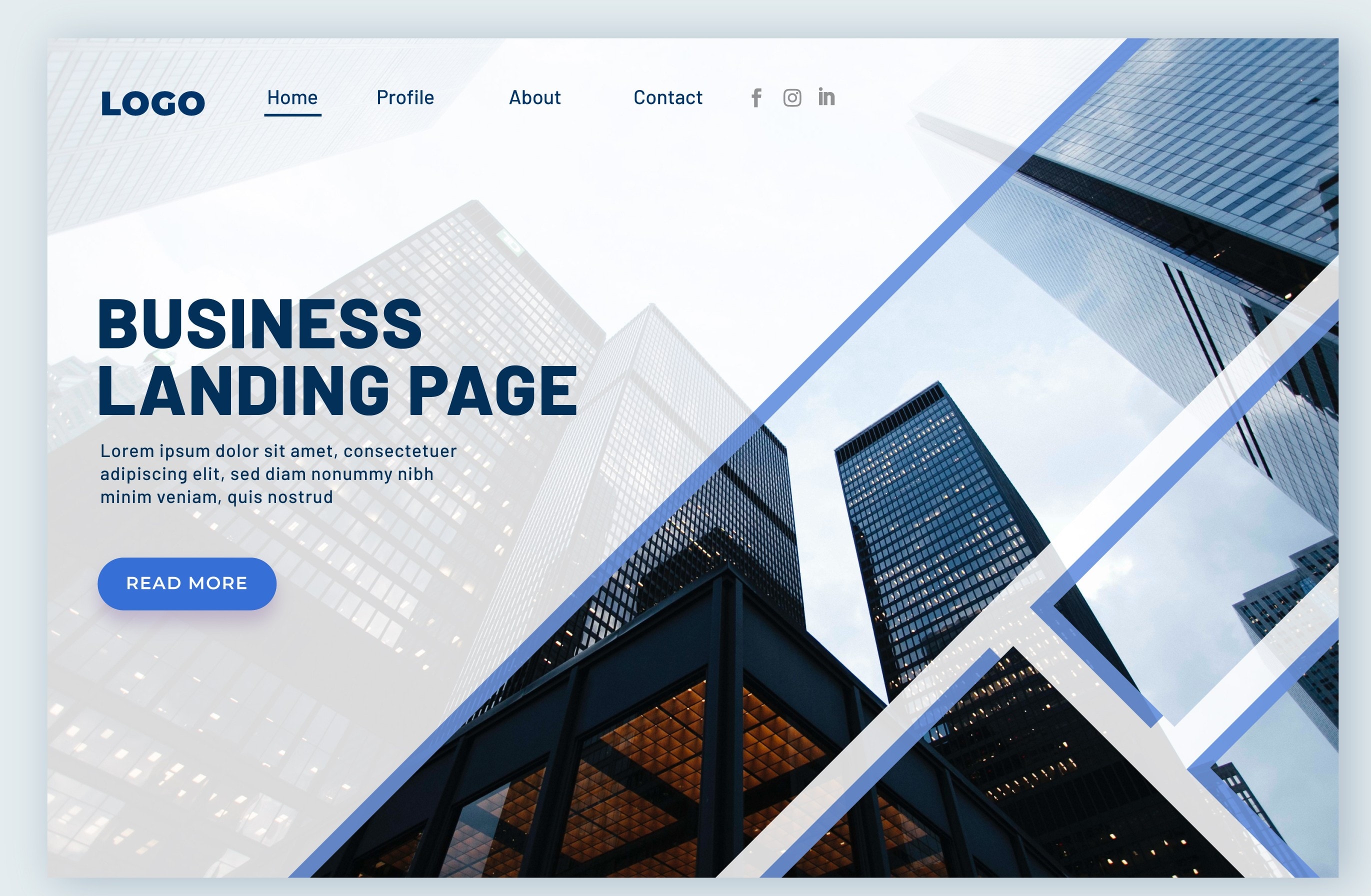 Corporate Web Design Landing Page