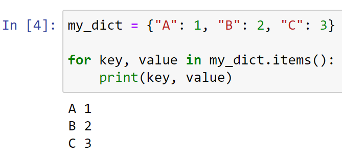 Iterating through dictionaries implement both keys and values
