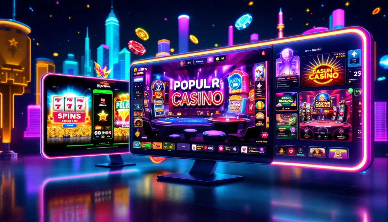 Jeux populaires dans les meilleurs casinos en ligne, y compris des machines à sous et des jeux de table.