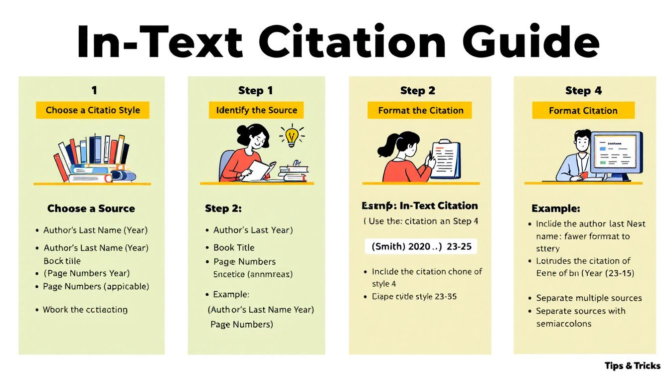 A guide on how to create in-text citations.