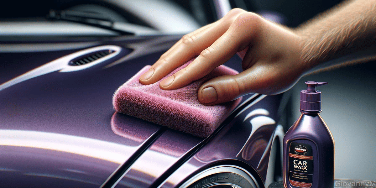 Rub in the car waxing compound  not being directly in the sun.