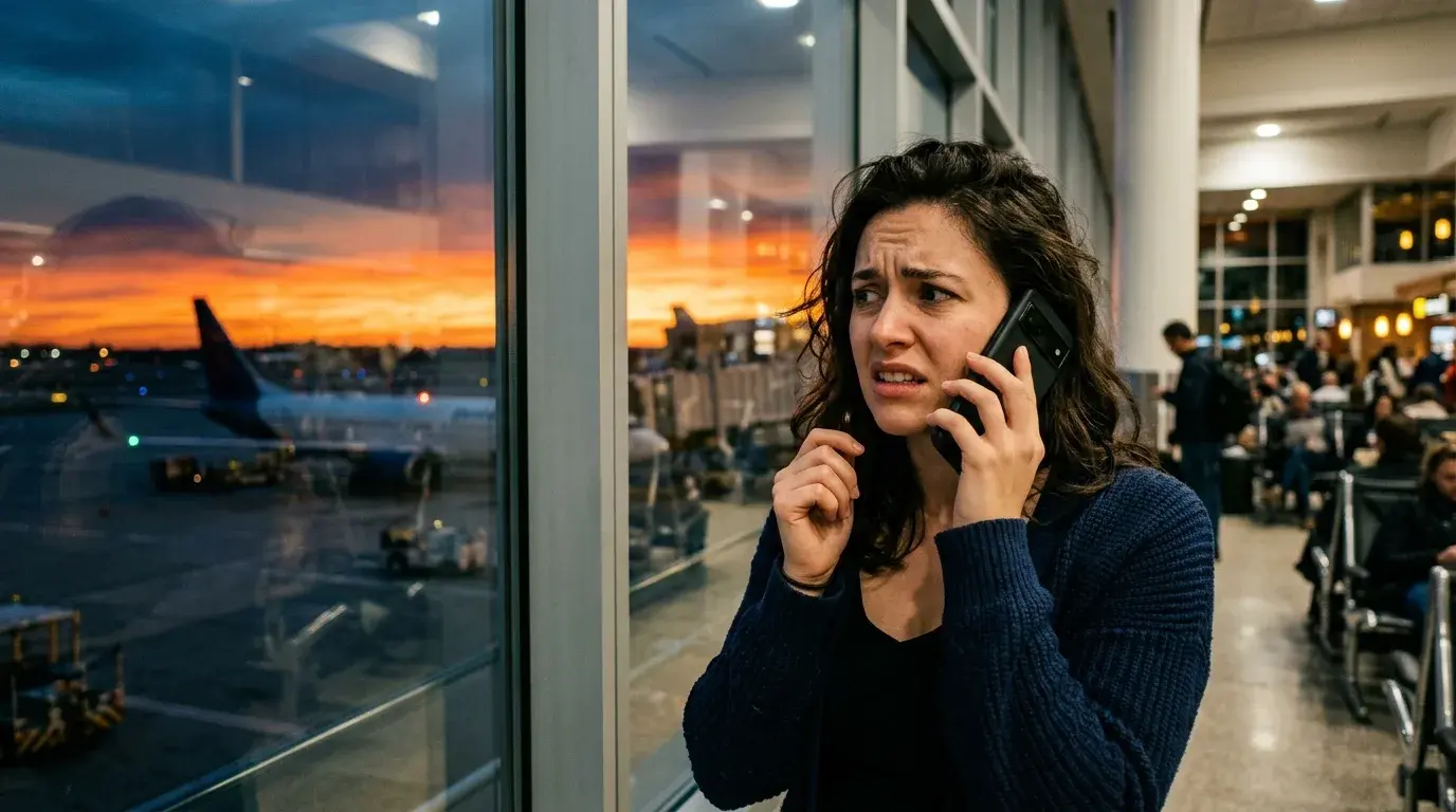 Traveler comparing a booking contact field with an itinerary PDF