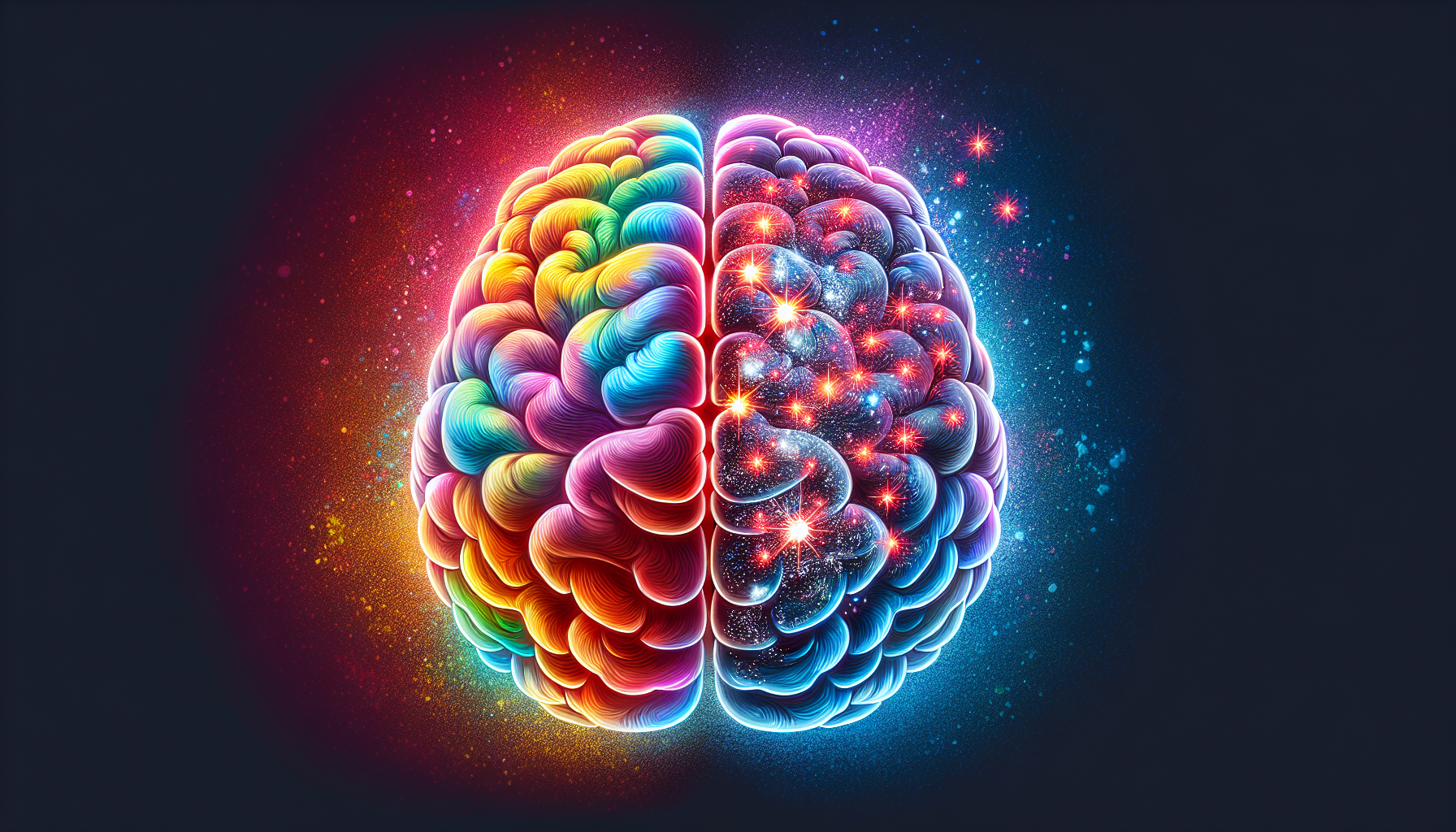 Illustration of brain showing reward system