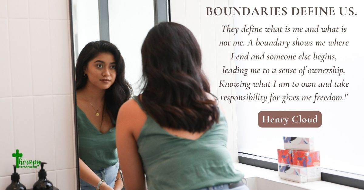 Boundaries Quotes - “Boundaries define us. They define what is me and what is not me. A boundary shows me where I end and someone else begins, leading me to a sense of ownership. Knowing what I am to own and take responsibility for gives me freedom." — Henry Cloud