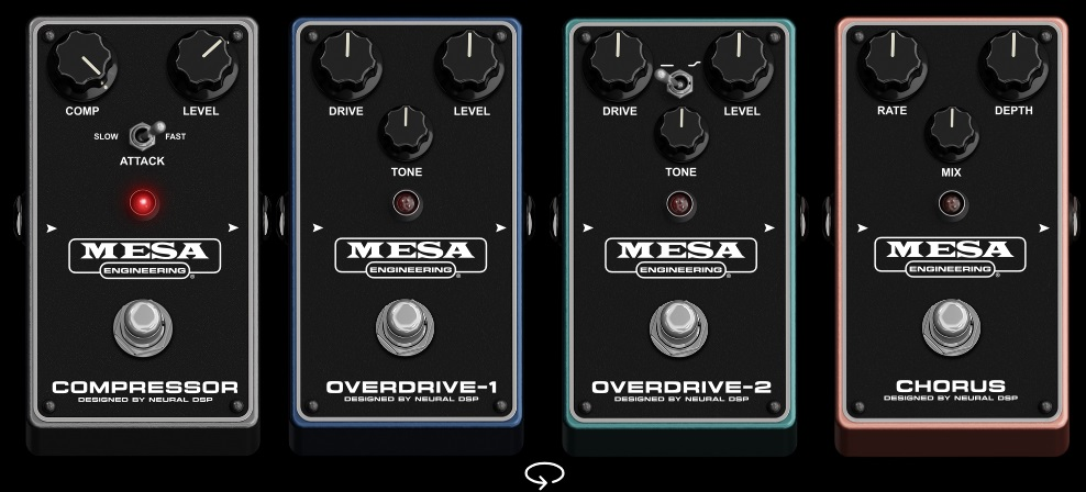 included compressor, overdrive, and chorus pedals