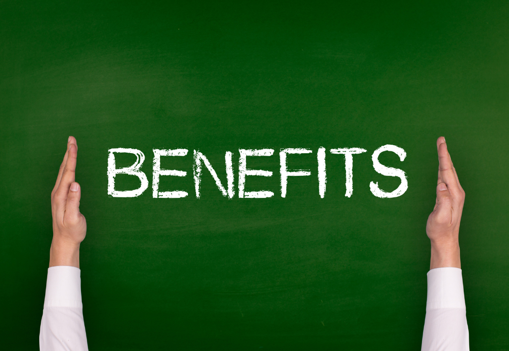 Benefícios. Fonte: Canva.