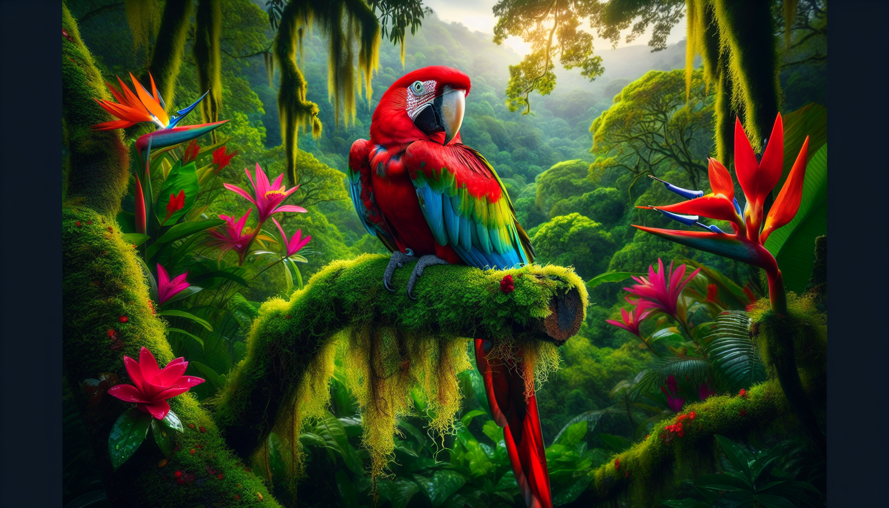Colorful Scarlet Macaw in Costa Rica's Rainforest