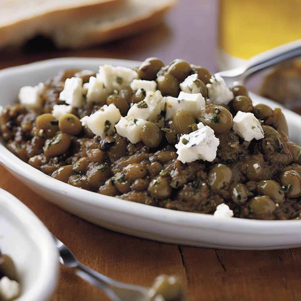 Picture of Feta and Olive tampenade, perfect for fried or raw oysters.