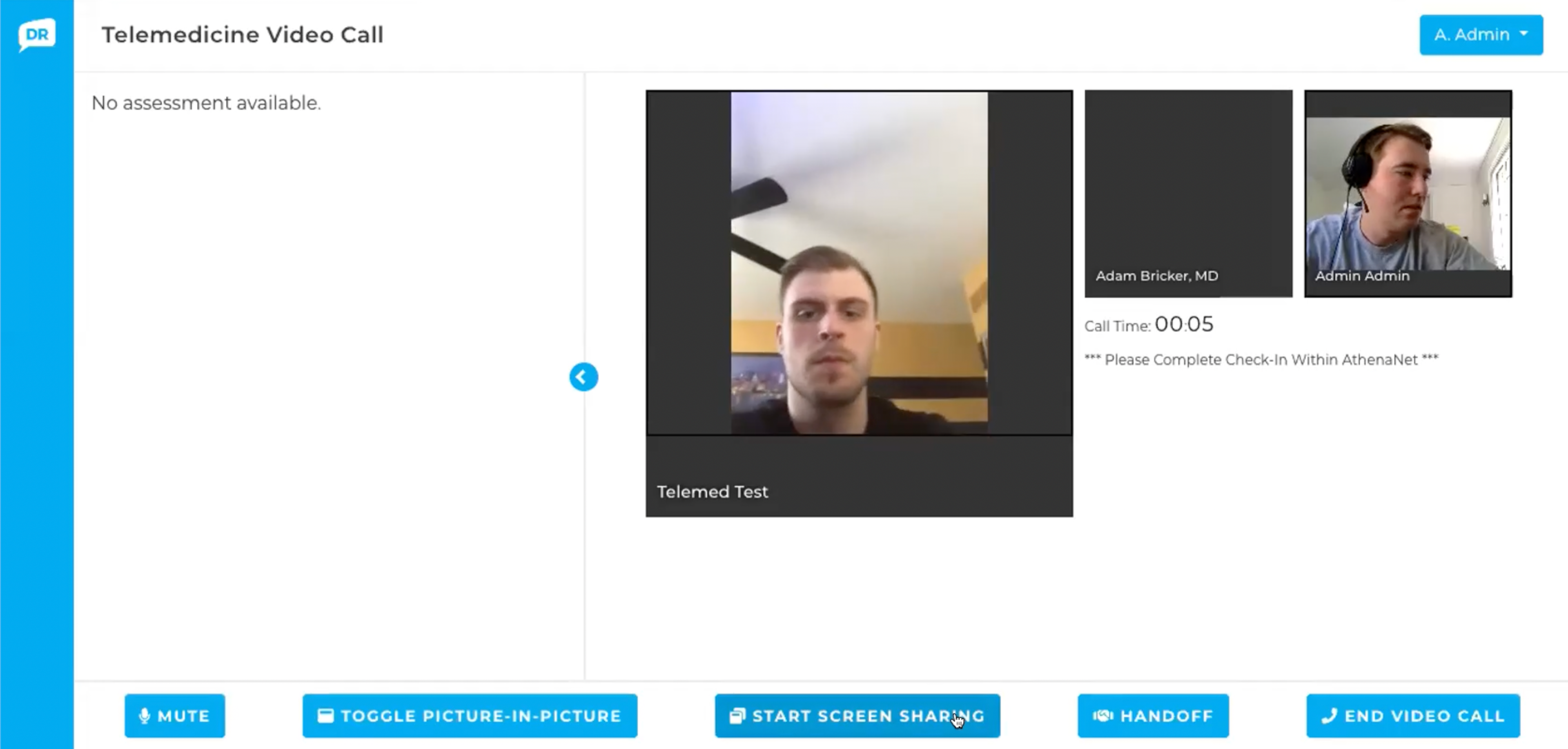 DocResponse Telemedicine Video Call Interface
