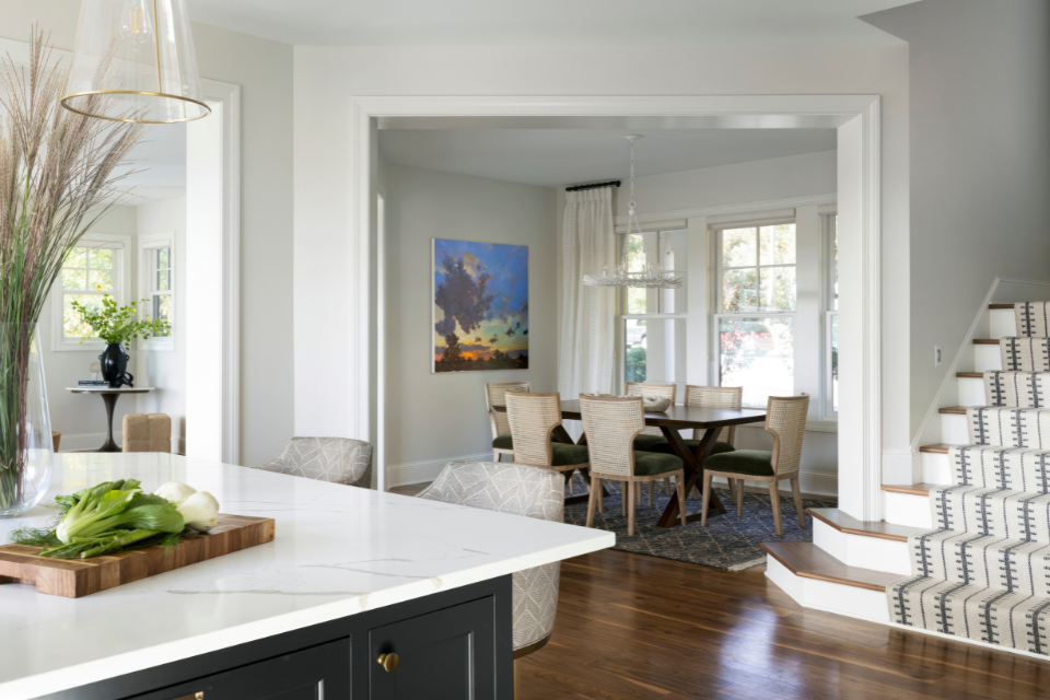 Kitchen and dining room in cozy home