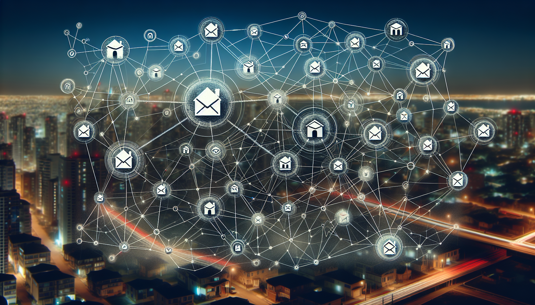 An illustration of a targeted mailing list with property addresses and owner details