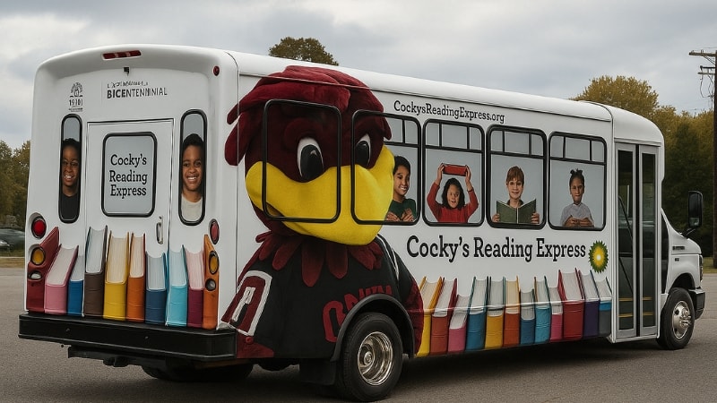 Bus wrap serving as a moving billboard