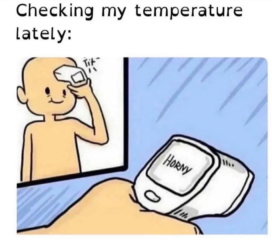 checking my temperature be like