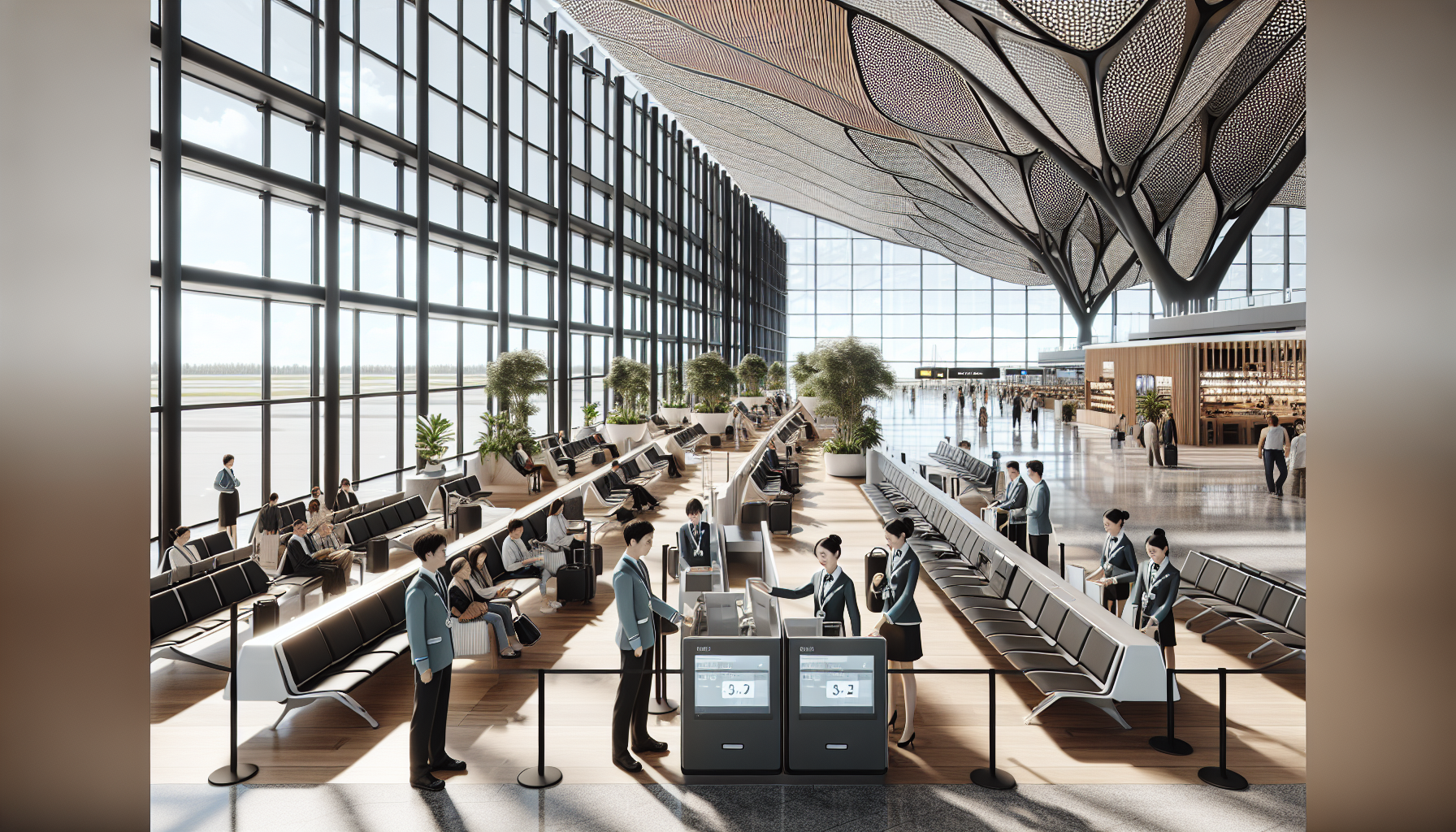 Etihad's Terminal at JFK Airport with modern facilities and amenities