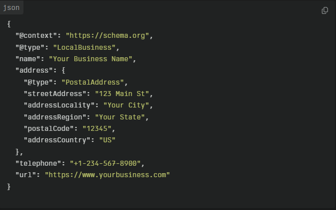 schema markup example