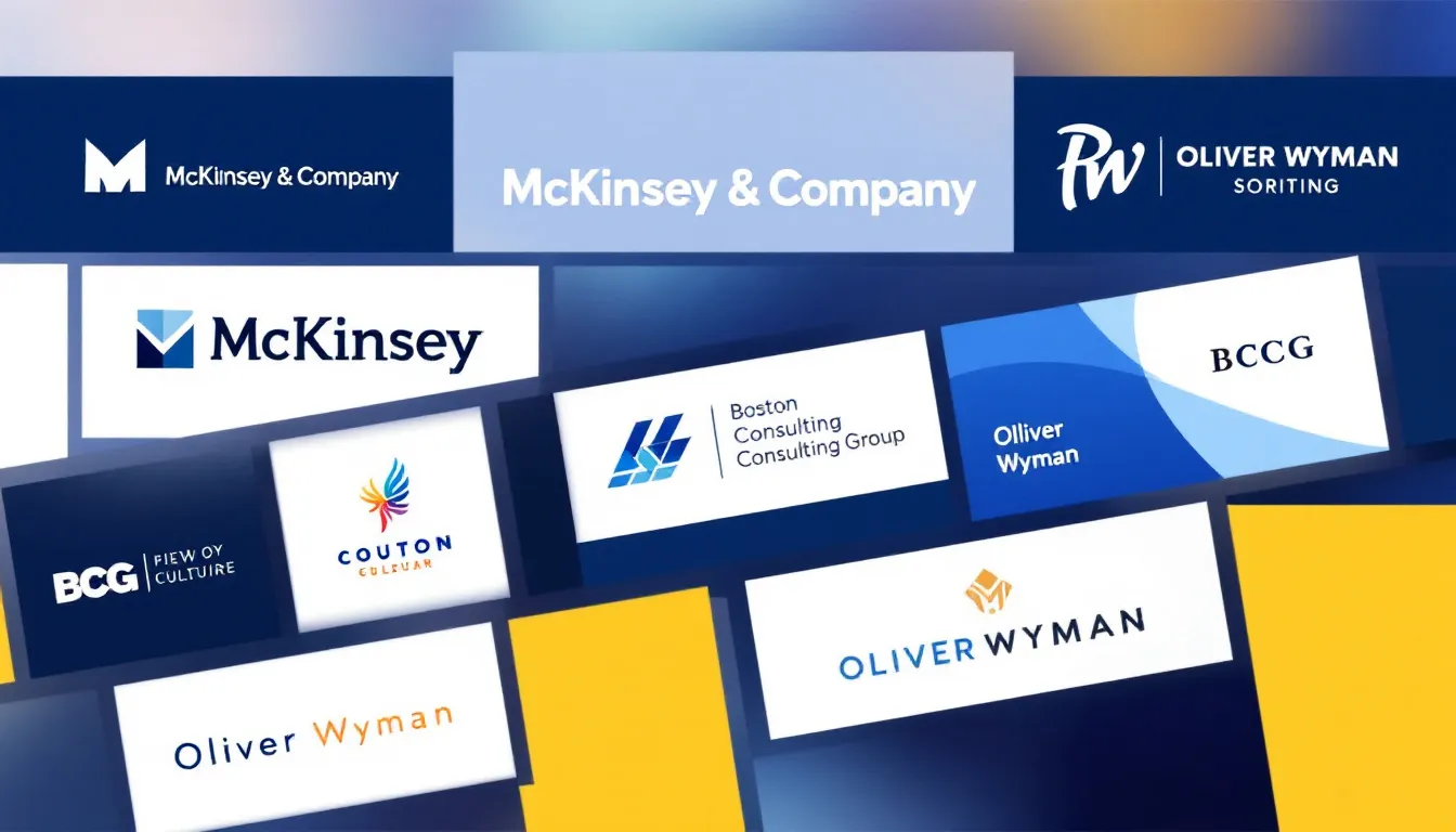 A collage of logos from top corporate culture consulting firms.