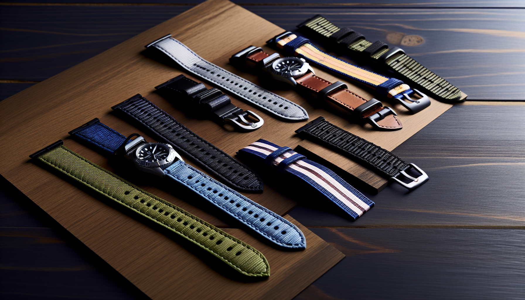 NATO straps in various colors and materials