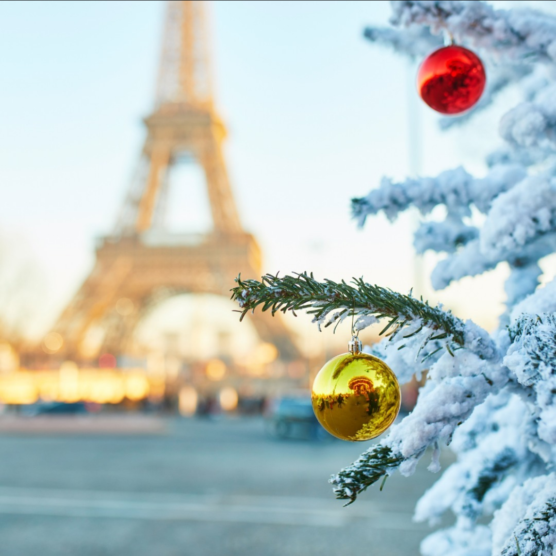 Eiffel Tower near Avenue Montaigne in Paris France