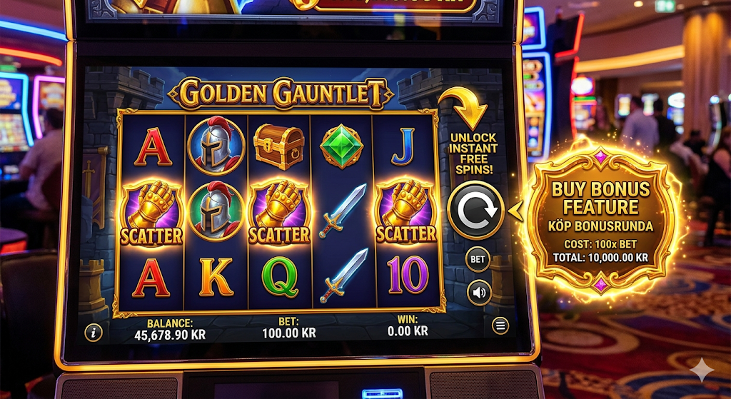 Slot med köp bonus funktion – aktivera free spins direkt med bonus buy på online casino i Sverige